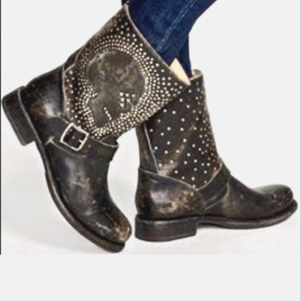 FRYE JENNA SKULL BOOTS